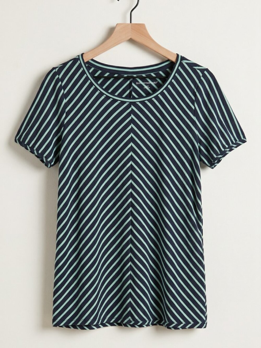 Soft Surroundings Indra Scoop Neck Raw Hem Pima Cotton Shirt - Size Medium